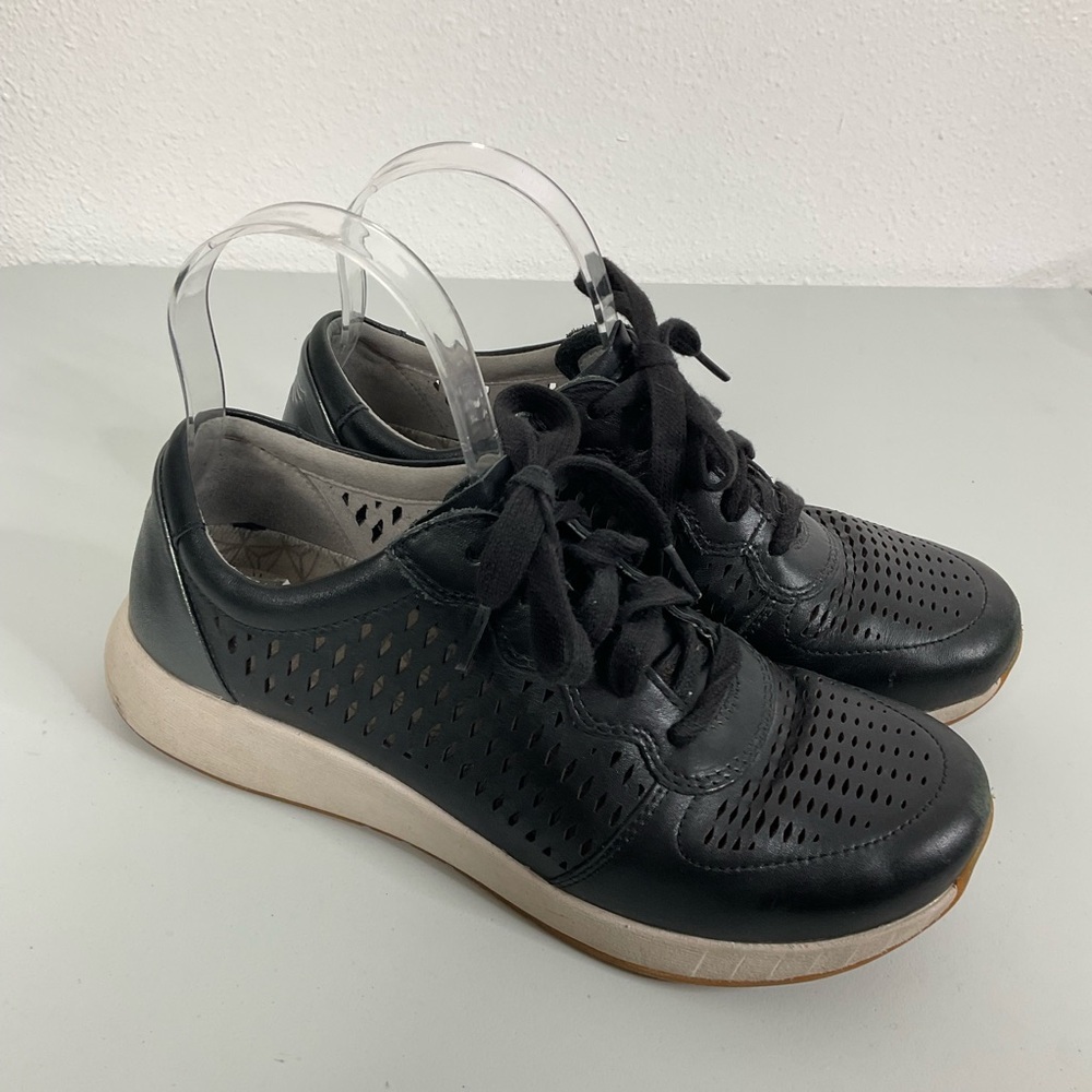 Dansko Charlie Black Perforated Leather‎ Sneakers Size 38
